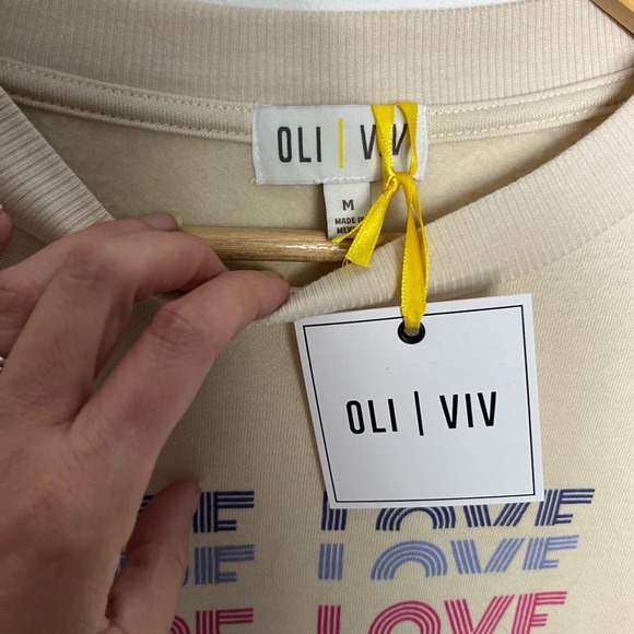 Oli & Viv More Love Graphic Pullover Jumper Sweatshirt M - Picture 3 of 6